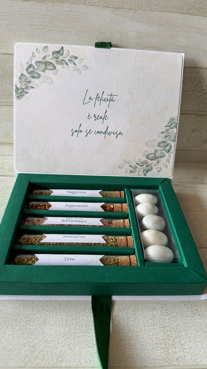 Bomboniera Laurea – Cofanetto a Libro con Set di 5 Spezie
