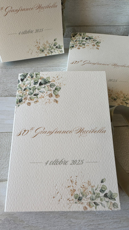 Bomboniera Compleanno con Cuore in Gesso Profumato - Cofanetto a Libro