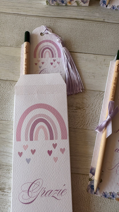 Segnalibro Personalizzato Comunione-Cresima con Matita Seminabile e confetti
