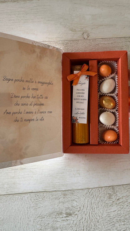 Bomboniera Comunione e Cresima – Cofanetto a Libro con 1 Spezia (Big)