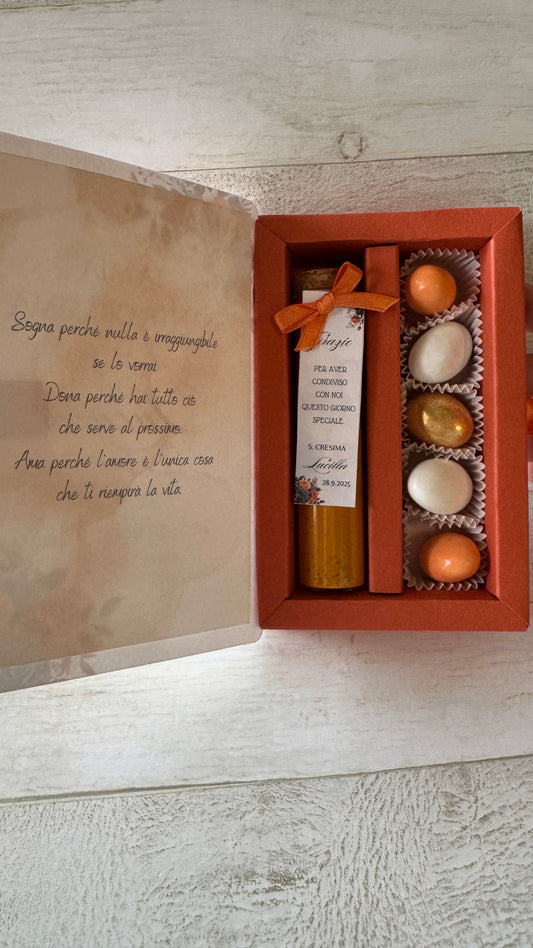 Bomboniera Comunione e Cresima – Cofanetto a Libro con 1 Spezia (Big)