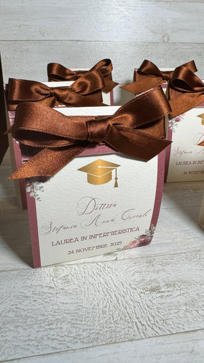 Porta confetti Laurea - Bustina personalizzata Aperta ai Lati