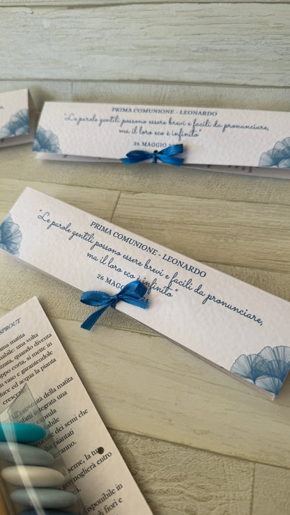 Confezione regalo porta Matita Seminabile personalizzata per Comunione-Cresima