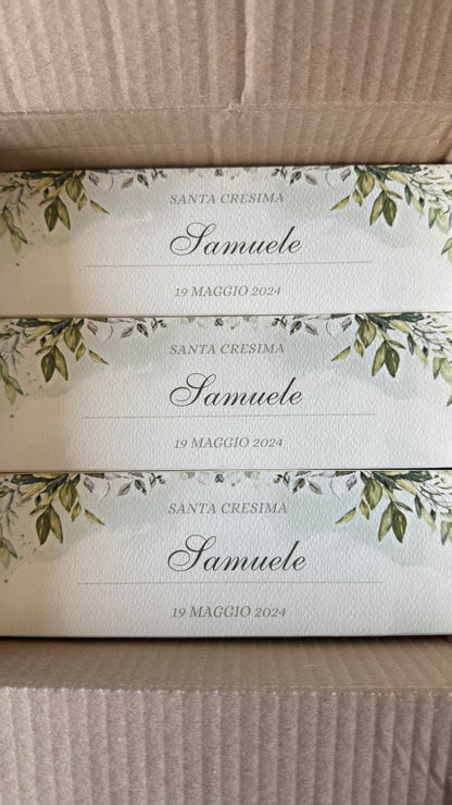 Cofanetto regalo personalizzato per Comunione-Cresima porta matita o penna