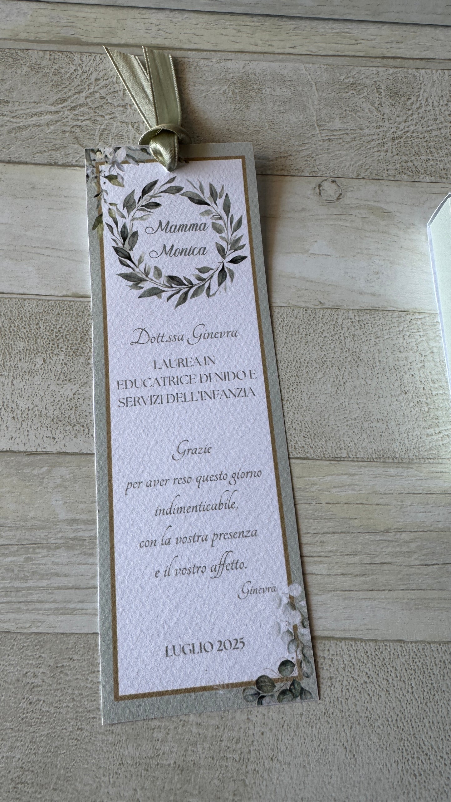 Segnaposto Laurea - Segnalibro Personalizzato