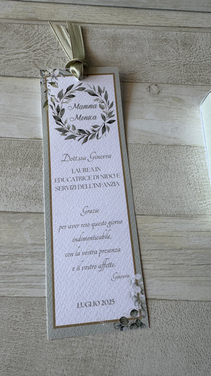 Segnaposto Laurea - Segnalibro Personalizzato