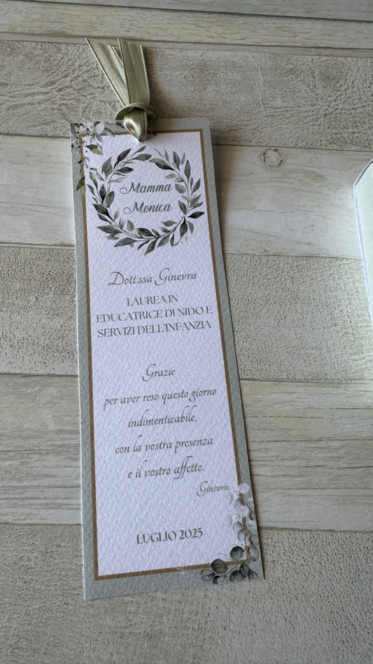 Segnaposto Laurea - Segnalibro Personalizzato