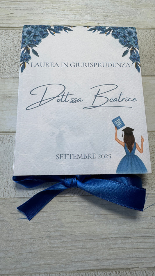 Bomboniera Laurea in cofanetto a Libro con Gessetto Profumato