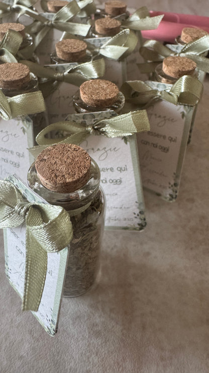 Segnaposto con spezie in provetta personalizzata Matrimonio&Nozze