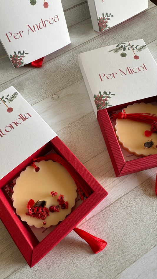 Tart in Cera di Soia Profumata – Cofanetto a Scorrimento Personalizzato Natale