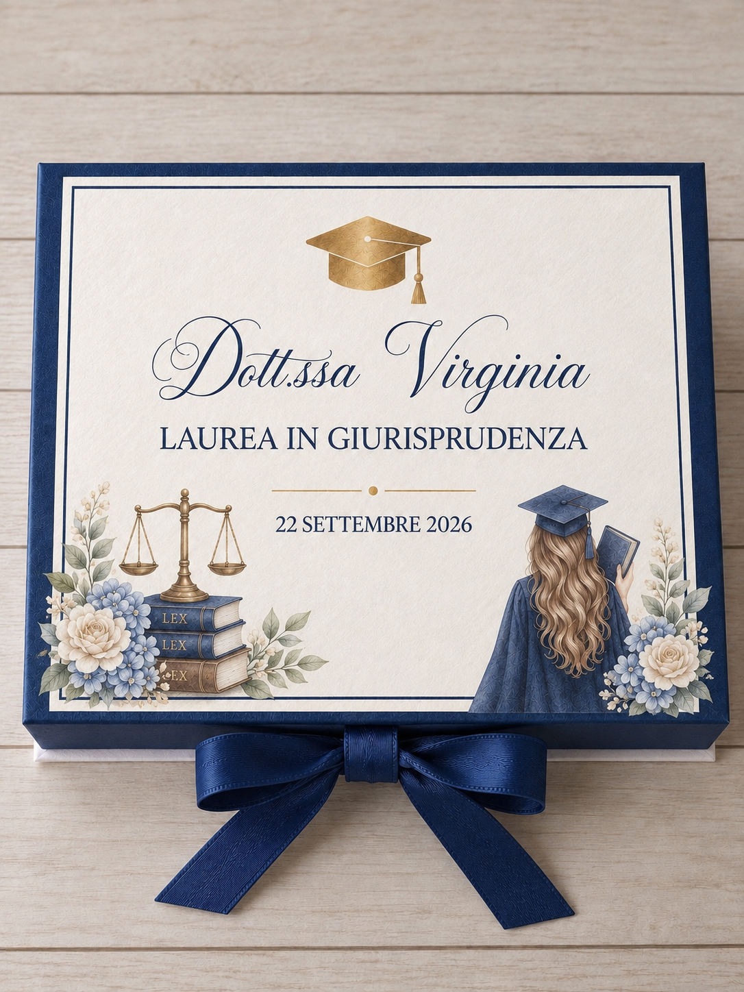 Porta Confetti Laurea – Cofanetto a Libro Degustazione Personalizzato