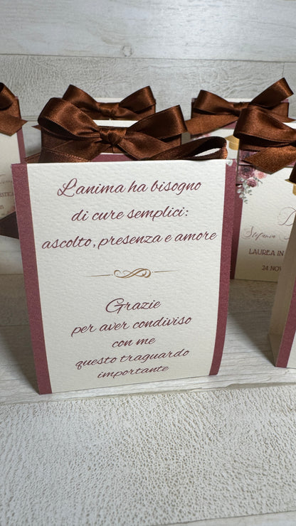 Porta confetti Laurea - Bustina personalizzata Aperta ai Lati