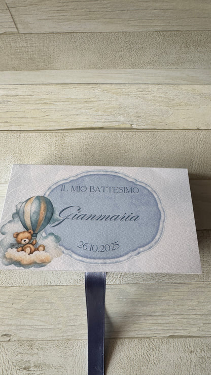 Bomboniera Battesimo con Orsetto Cuore Profumato in Cera di Soia – a Libro