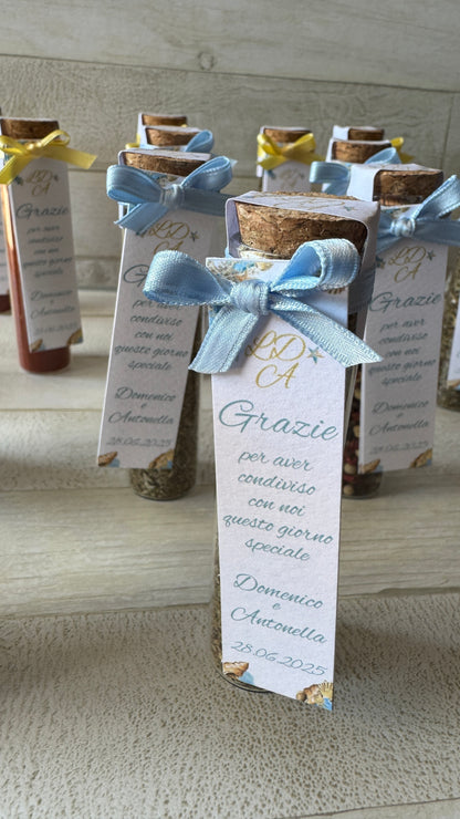 Segnaposto Matrimonio – Provetta Grande in Vetro con Spezie
