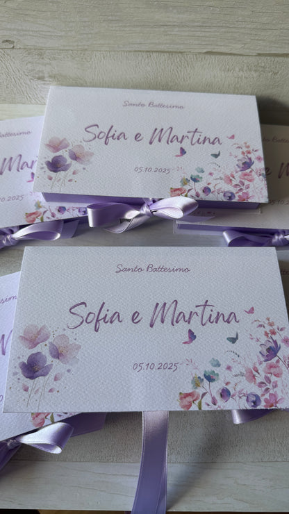 Bomboniera Battesimo – Cofanetto a Libro con Set di 3 Spezie