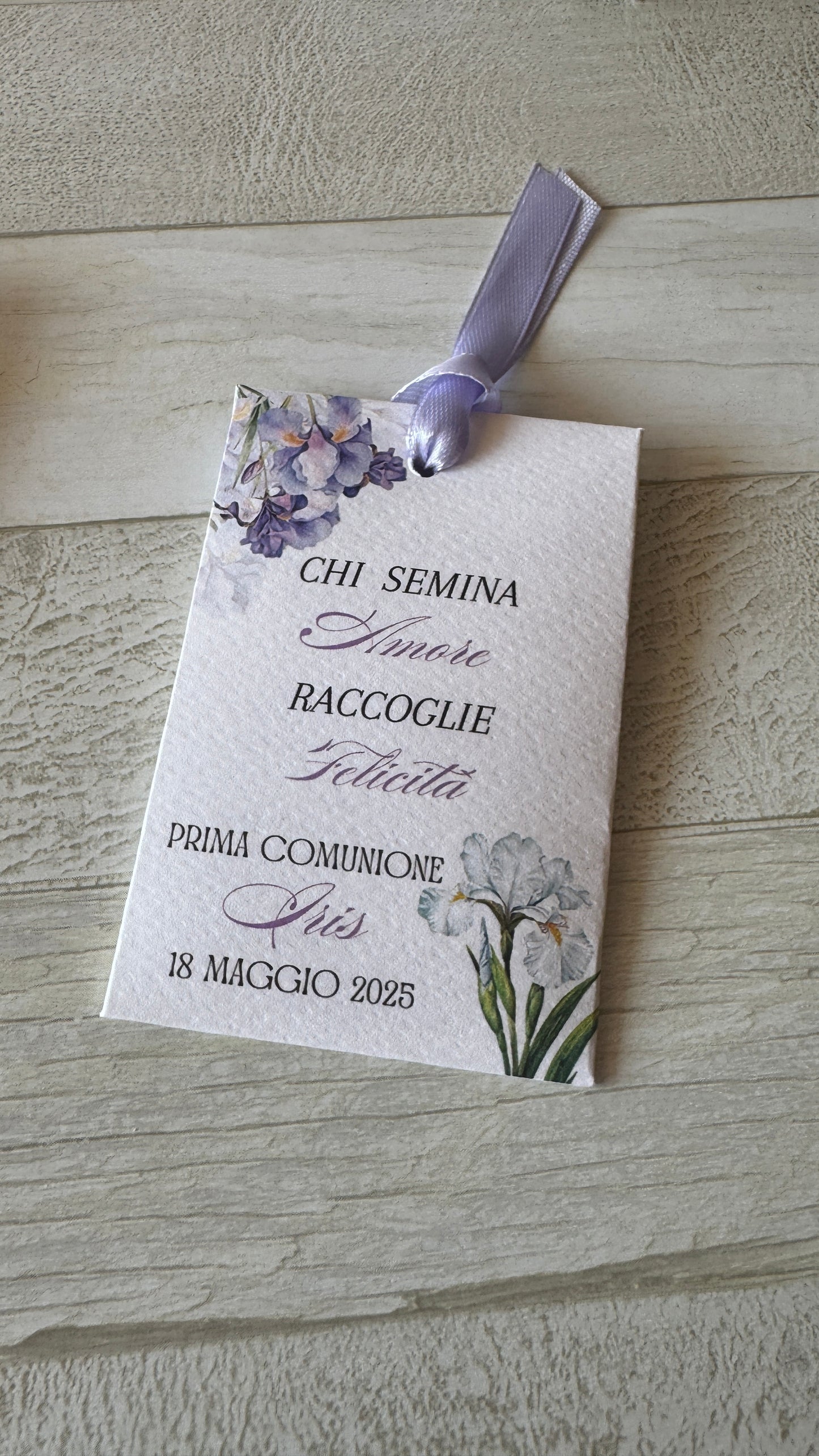 Segnaposto Comunione e Cresima - Bustina Semi Prato Fiorito
