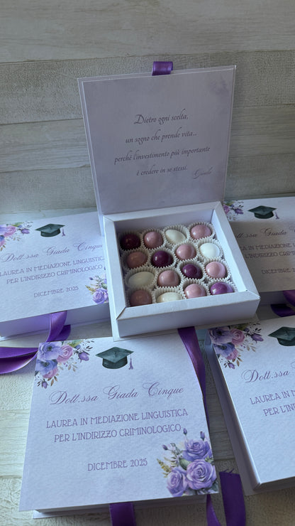 Porta Confetti Laurea – Cofanetto a Libro Degustazione Personalizzato