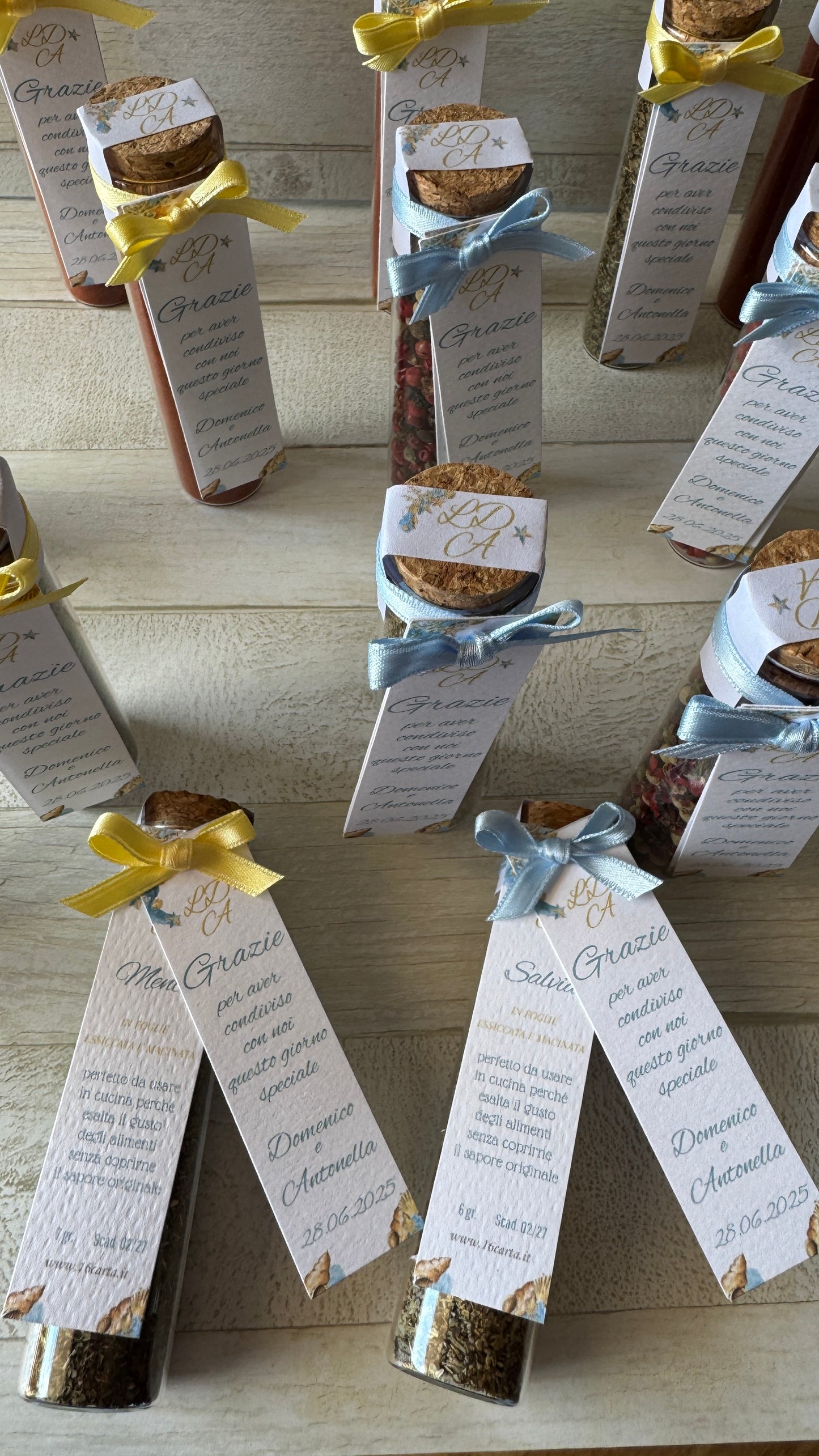 Segnaposto Matrimonio – Provetta Grande in Vetro con Spezie