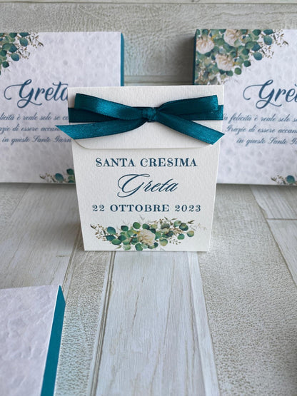 Porta confetti a bustina personalizzata Comunione-Cresima