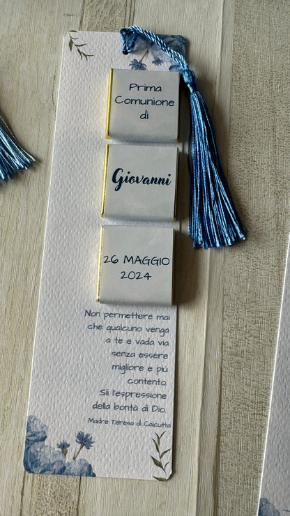 Segnaposto con cioccolatini personalizzabili