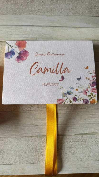 Bomboniera Battesimo – Cofanetto a Libro con Set di 5 Spezie