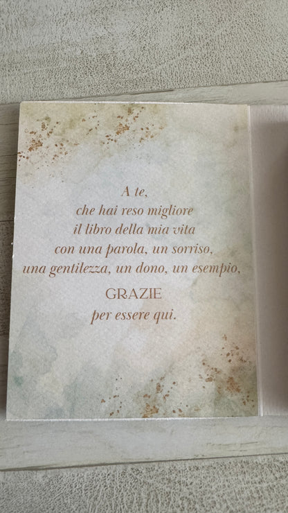 Bomboniera Compleanno con Cuore in Gesso Profumato - Cofanetto a Libro