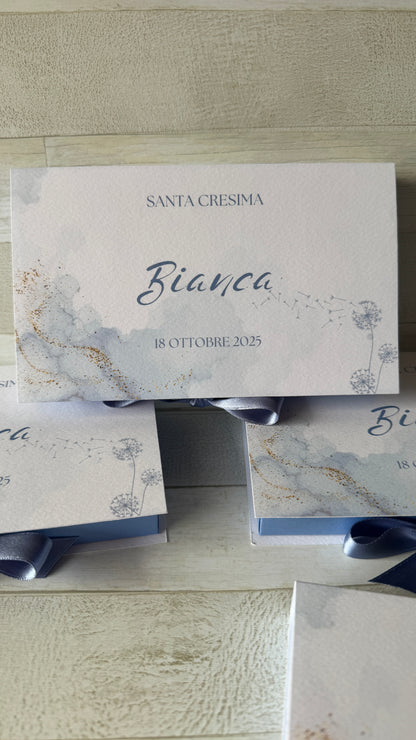 Bomboniera Comunione e Cresima – Cofanetto a Libro con Set di 3 Spezie