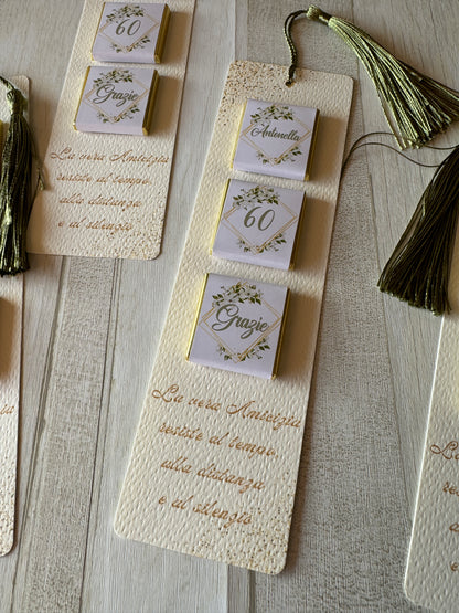 Segnaposto Compleanno - Segnalibro con Cioccolatini Personalizzati
