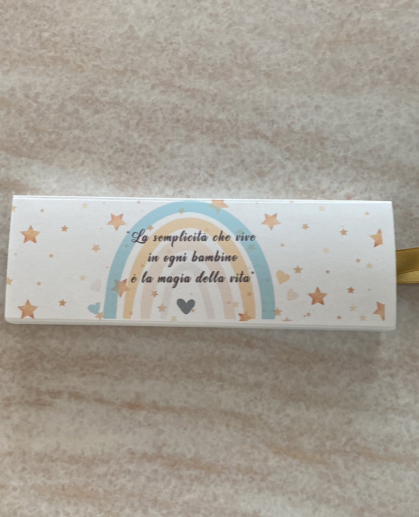 Bomboniera Battesimo – Cofanetto a Scorrimento con Matita Seminabile