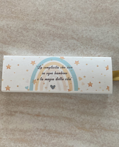 Bomboniera Battesimo – Cofanetto a Scorrimento con Matita Seminabile