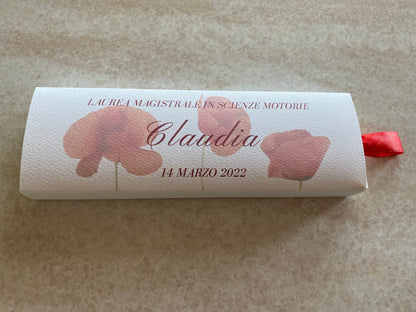 Cofanetto regalo personalizzato porta matita o penna per Laurea