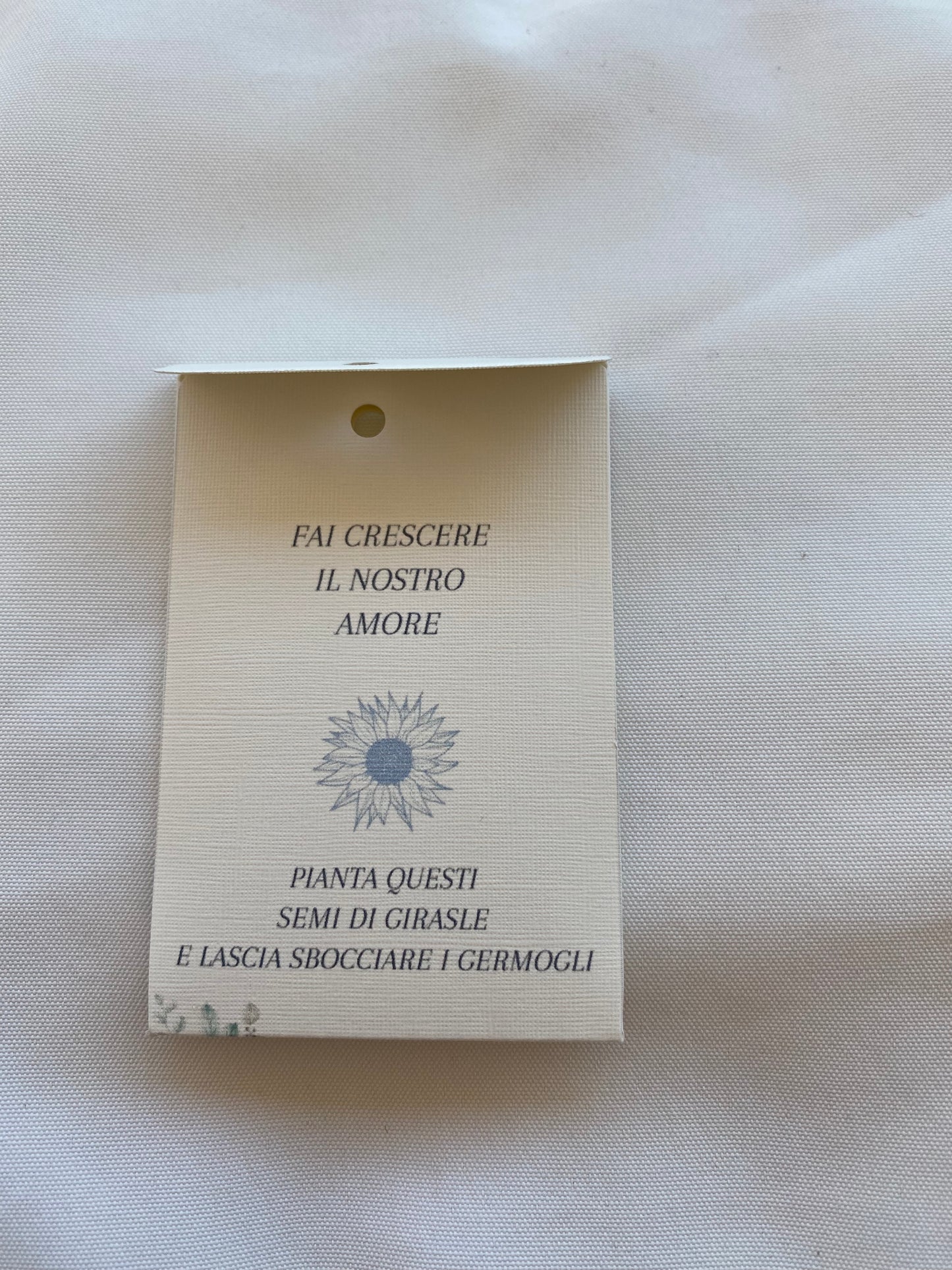 Segnaposto Matrimonio – Bustina Semi Fiori personalizzata