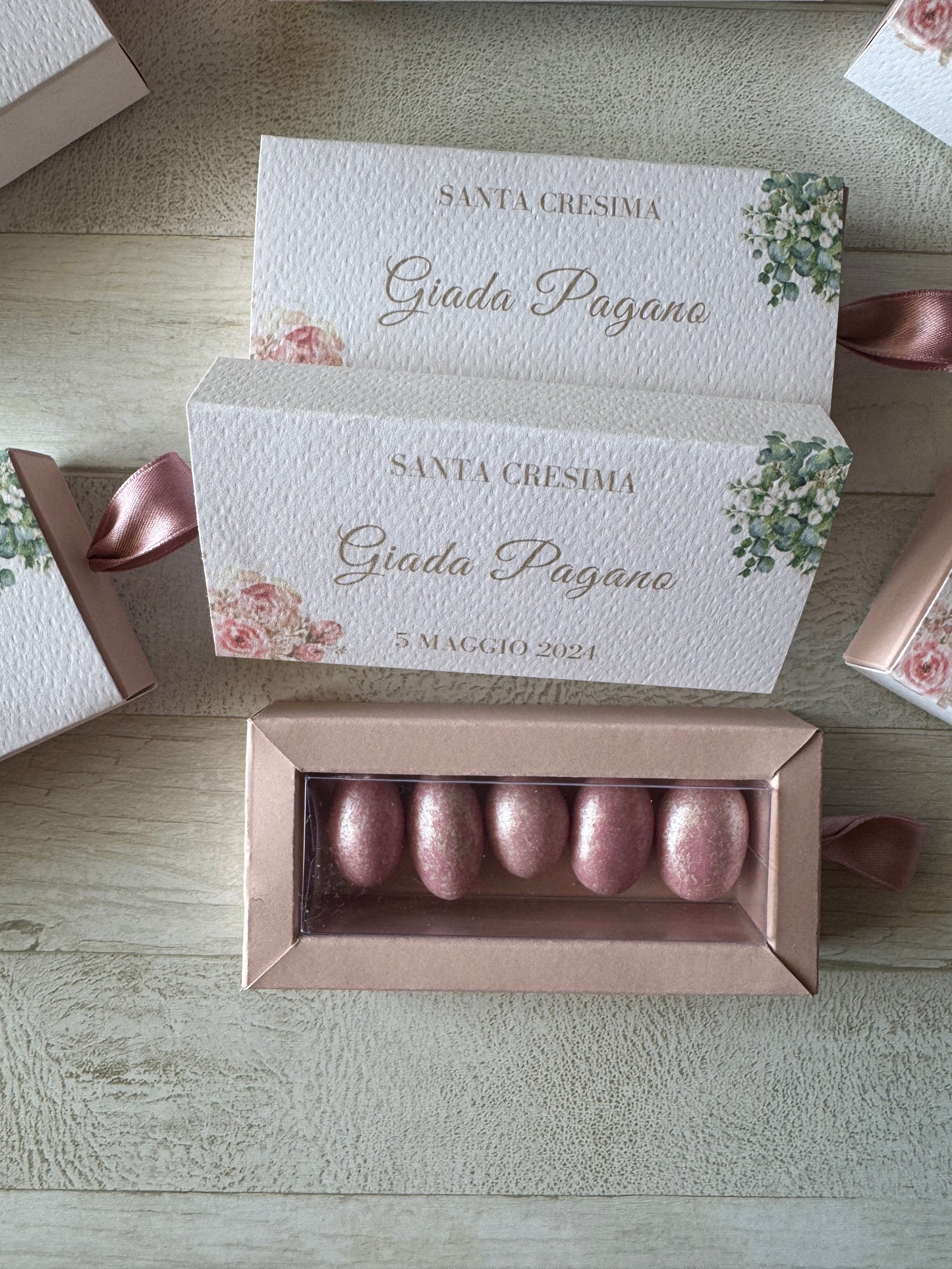 Porta confetti in scatola degustazione personalizzabile - (cm 9x3x2)