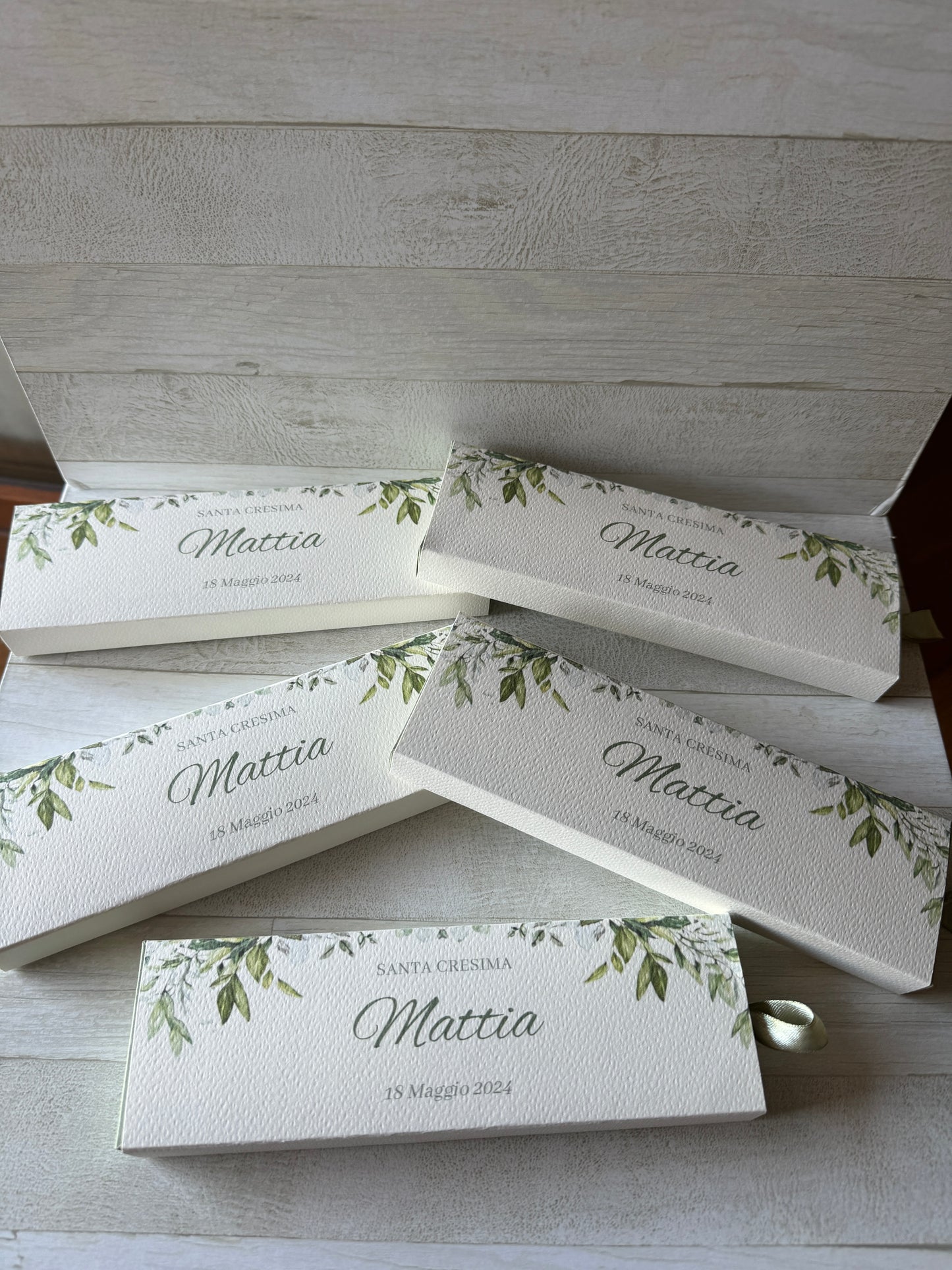 Cofanetto regalo personalizzato per Comunione-Cresima con Matita Seminabile e Confetti
