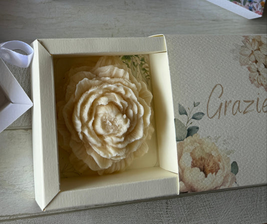 Cofanetto a Scorrimento Personalizzato per Maestre con Candela Profumata in Cera di Soia