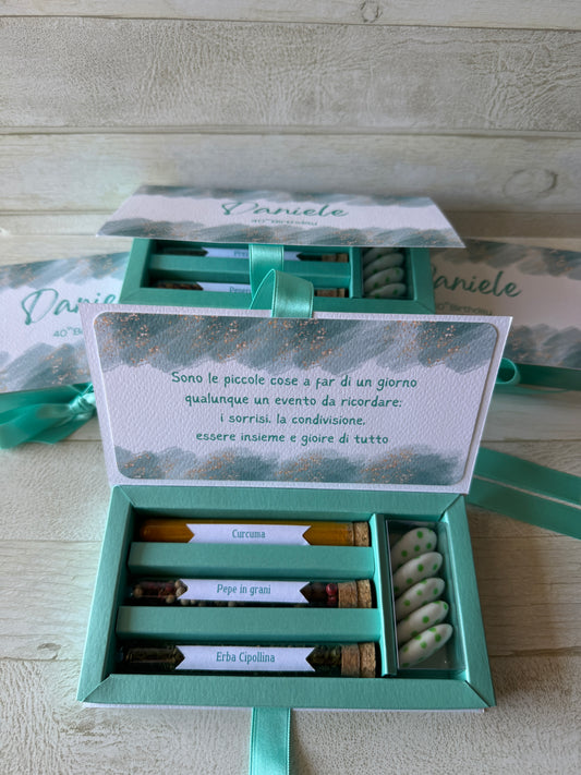 Cofanetto regalo personalizzato con set di 3 di spezie