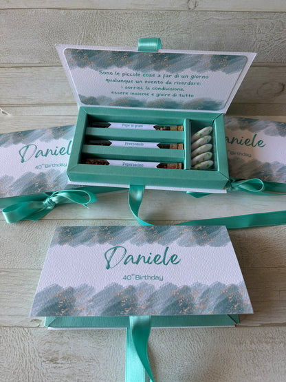Cofanetto regalo personalizzato con set di 3 di spezie