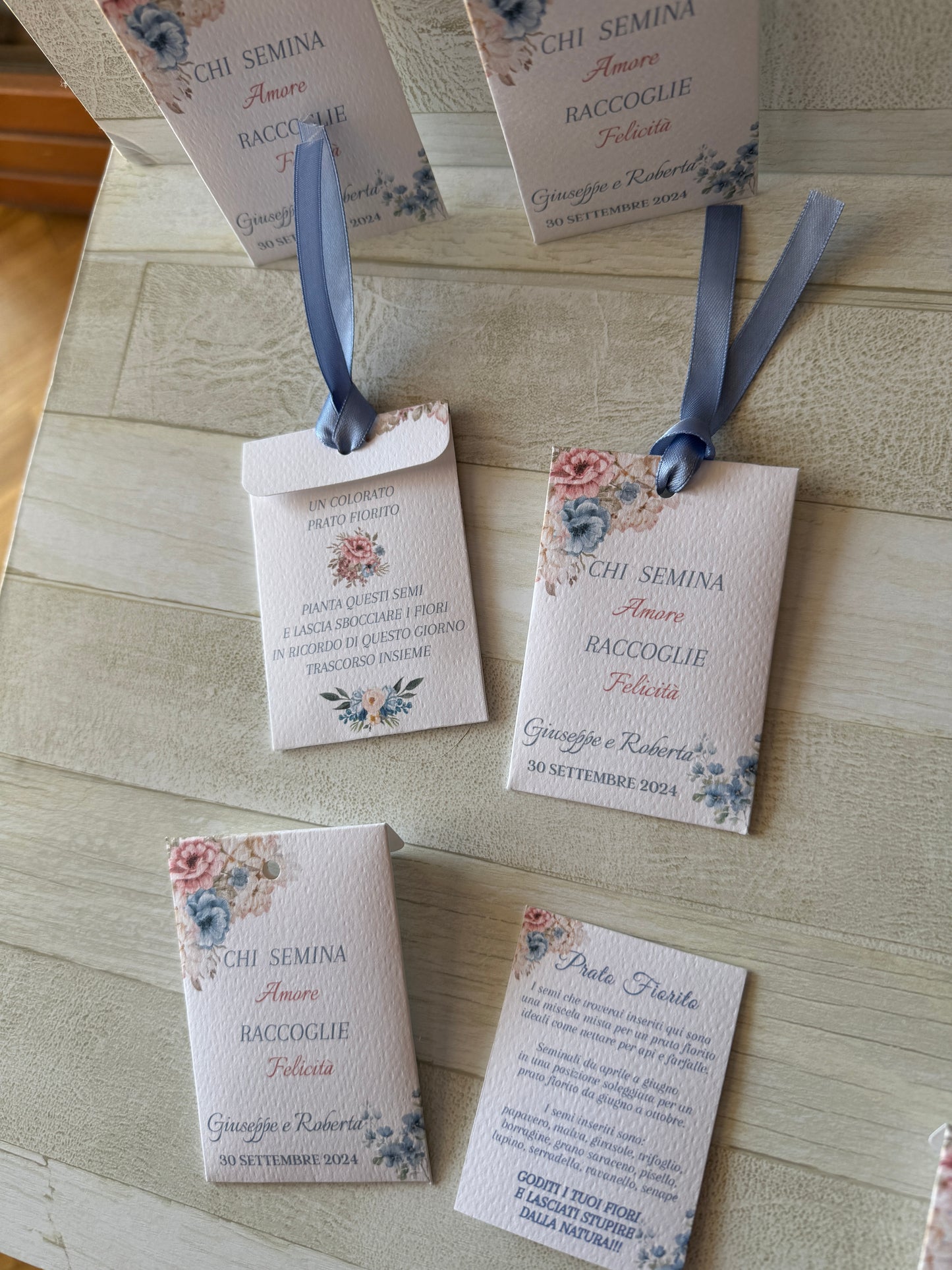 Segnaposto Matrimonio – Bustina Semi Fiori personalizzata