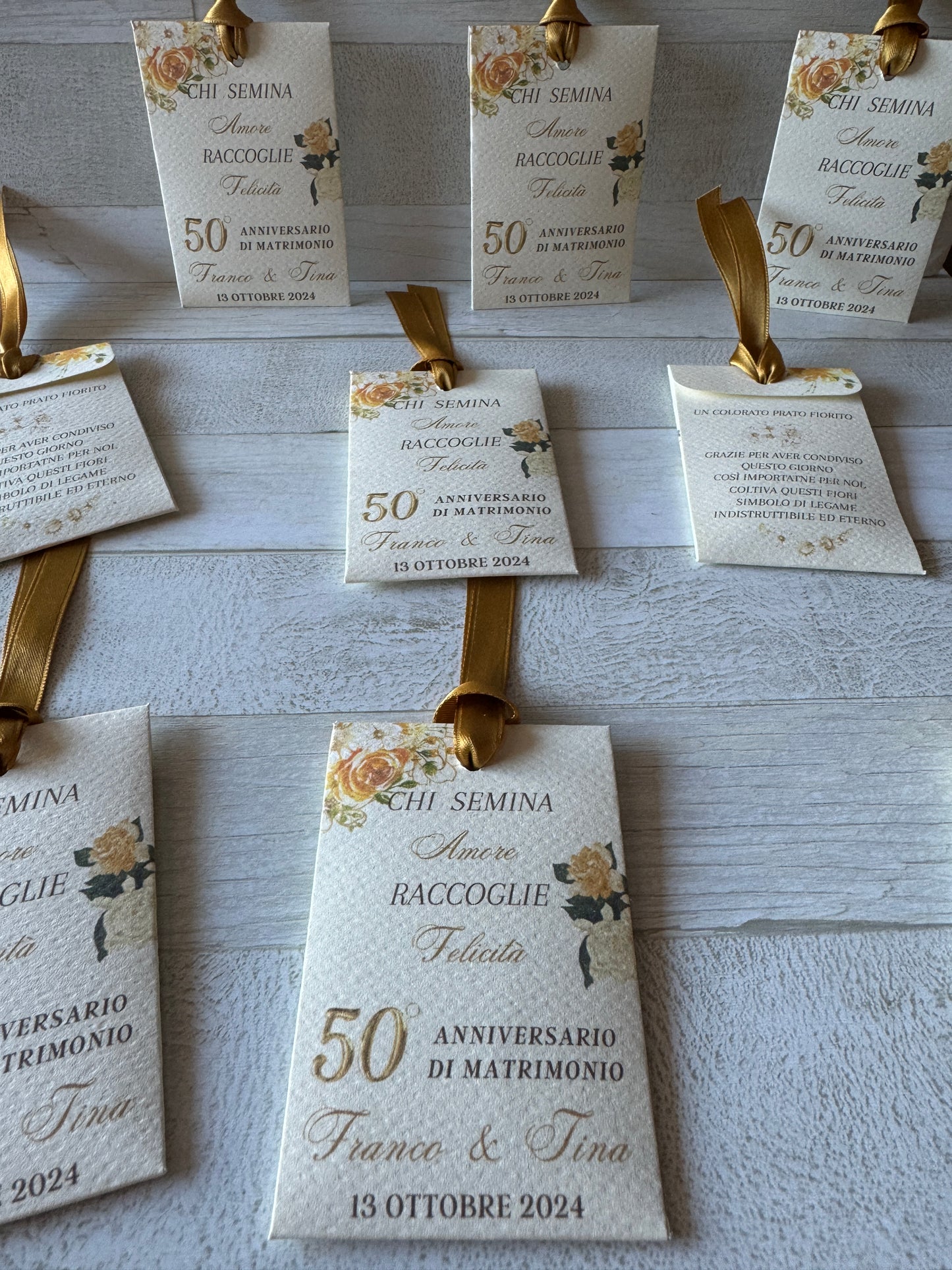 Segnaposto Anniversario Nozze – Bustina Semi Prato Fiorito