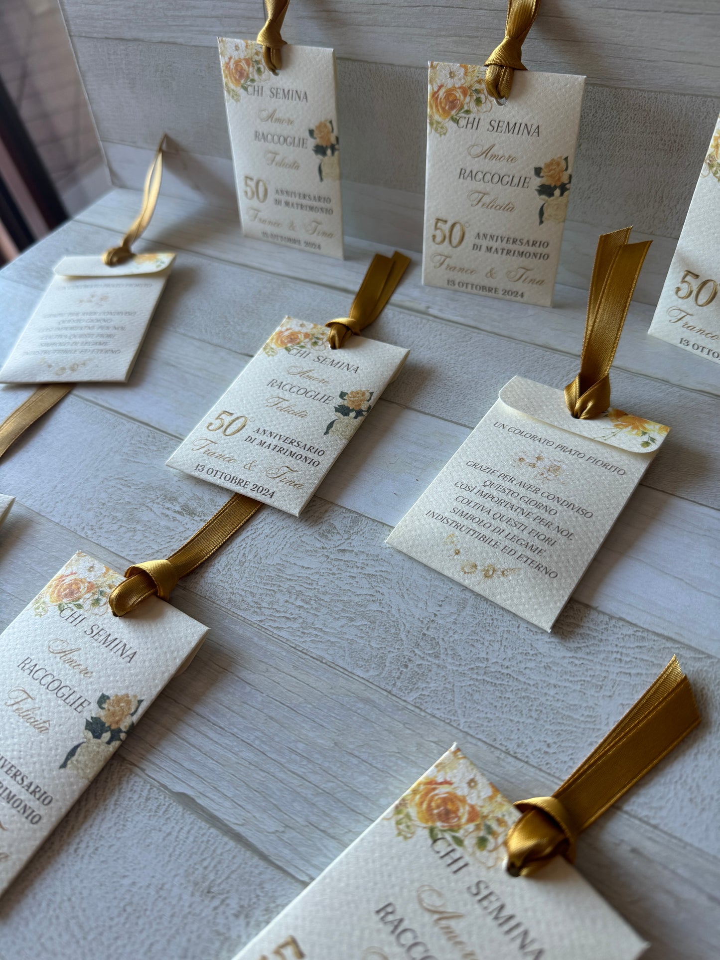 Segnaposto Anniversario Nozze – Bustina Semi Prato Fiorito