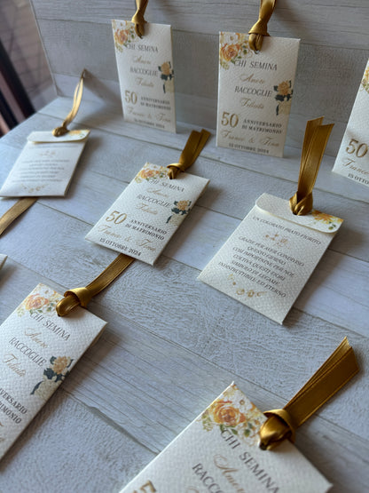 Segnaposto Anniversario Nozze – Bustina Semi Prato Fiorito