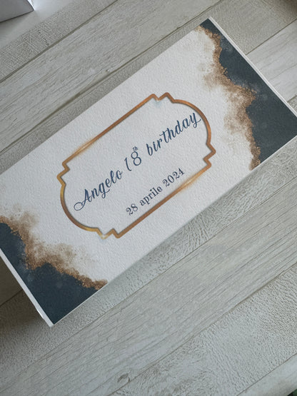 Porta confetti in scatola degustazione personalizzabile - 15 confetti