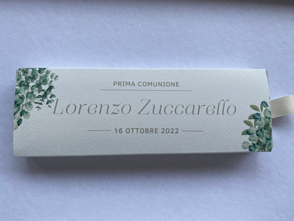 Cofanetto regalo personalizzato per Comunione-Cresima con Matita Seminabile e Confetti