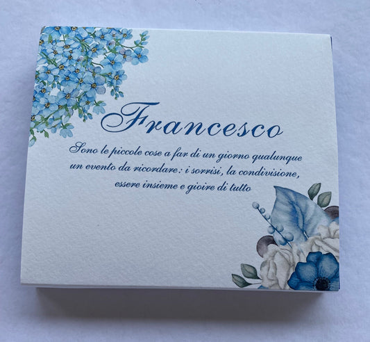 Bomboniera Diciottesimo – Cofanetto a Scorrimento con Profumatore in Cera di Soia e Cioccolatini Personalizzati