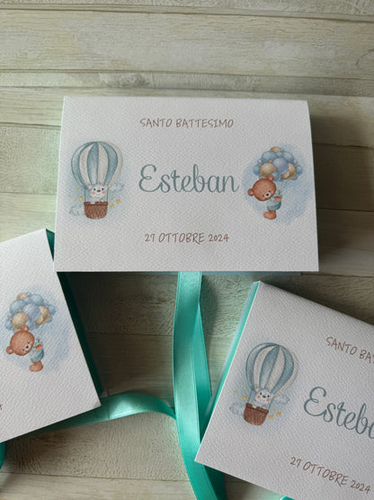 Bomboniera Battesimo – Cofanetto a Libro con Set di 5 Spezie