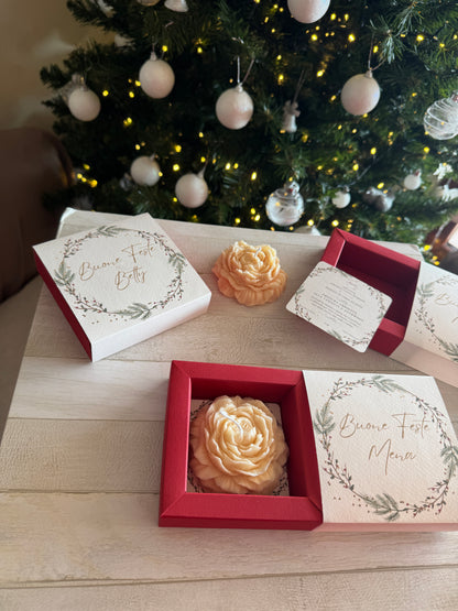 Idea Regalo Natale con Candela Profumata in Cera di Soia – Cofanetto a Scorrimento