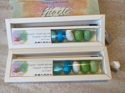 Cofanetto regalo personalizzato per Comunione-Cresima con Matita Seminabile e Confetti