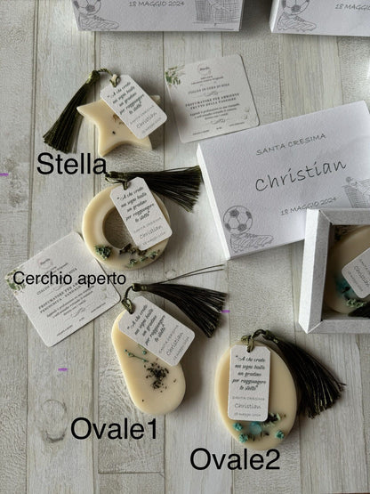 Bomboniera Anniversario Nozze – Cofanetto a Scorrimento con Profumatore in Cera di Soia