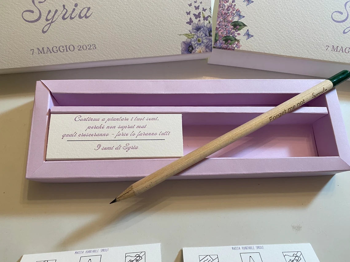Cofanetto regalo personalizzato per Comunione-Cresima con Matita Seminabile