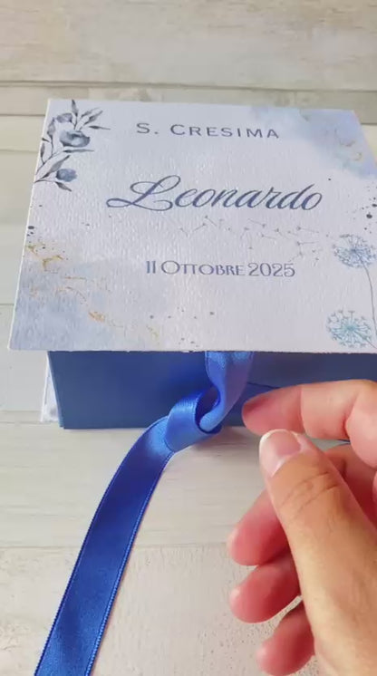 Bomboniera Comunione e Cresima con Vasetto di Miele 120 g – Cofanetto a Libro